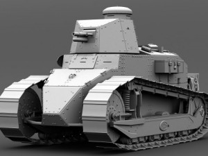 renault ft17 french light tank 3D Model