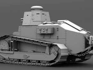 tanque leve franc&ecirc;s renault ft17 Modelo 3D