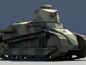 renault ft17 french light tank 3D Model
