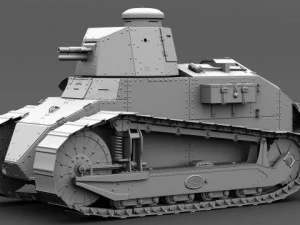 tanque leve franc&ecirc;s renault ft17 Modelo 3D