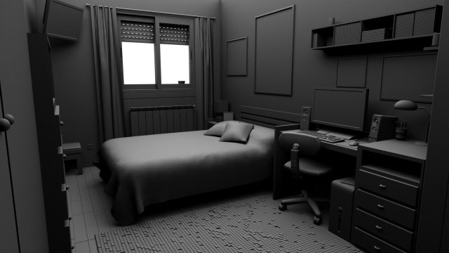 the room 3D Модель .c4d .max .obj .3ds .fbx .stl .blend 