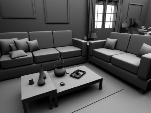 living room 3Dモデル