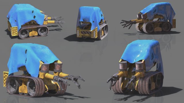 service robot 3D Model .c4d .max .obj .3ds .fbx .stl .blend 