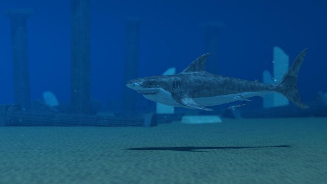 shark temple 3D मॉडल .c4d .max .obj .3ds .fbx .stl .blend 