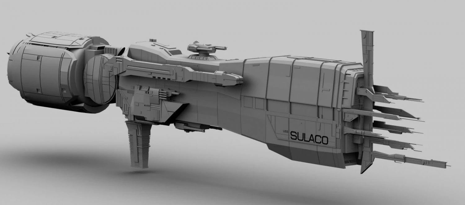 uss sulaco 3D Model .c4d .max .obj .3ds .fbx .stl .blend 