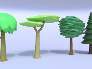 toon tree pack Model 3D