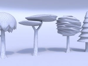 toon tree pack 3D Model