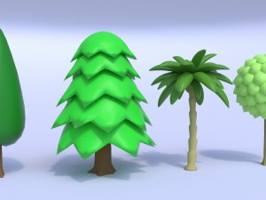 toon tree pack 3D मॉडल