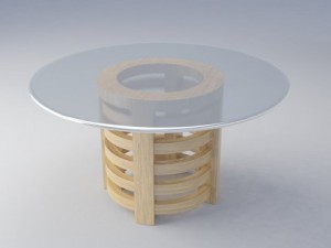 5 rings table Modelo 3D