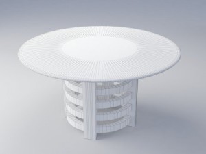 5 rings table Modelo 3D