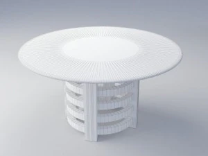 5 rings table 3D Model
