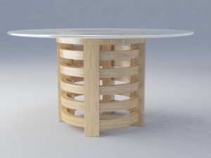 5 rings table Modelo 3D
