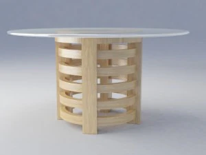 5 rings table 3D Model