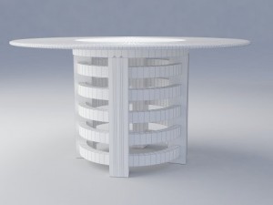 5 rings table Modelo 3D