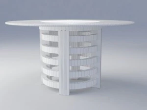 5 rings table 3D Model