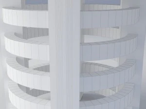 5 rings table 3D Model