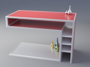 minimalist desk 3D Model