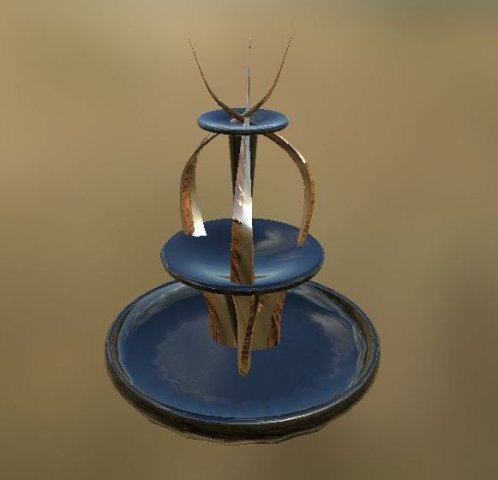 modern art style water fountain Modello 3D .c4d .max .obj .3ds .fbx .stl .blend