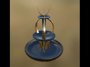 modern art style water fountain Modelo 3D