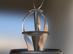 modern art style water fountain Modello 3D