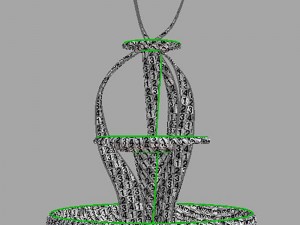modern art style water fountain Modello 3D