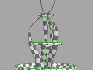 modern art style water fountain Modello 3D