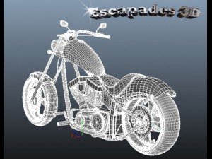 custom chopper 02 Modelo 3D