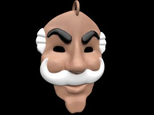 mr robot mask pendant- keychain 3D Print Model