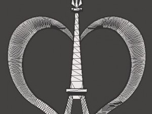 vive la france pendant- keychain Modelo de Impressão 3D