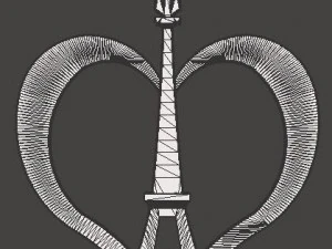 vive la france pendant- keychain 3D Print Model