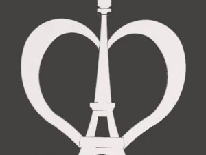 vive la france pendant- keychain 3D Print Model