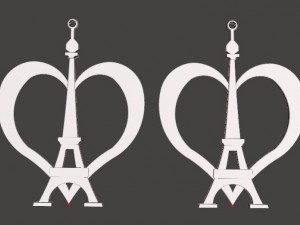 vive la france earrings 3D-printmodel