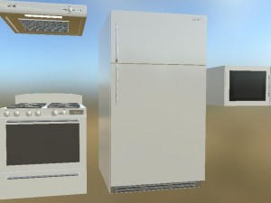 matching white appliances 3D Model