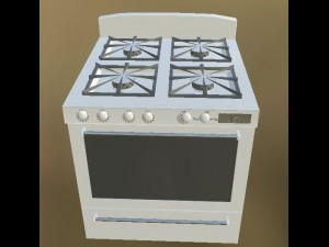 matching white appliances Model 3D