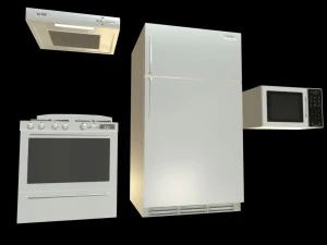 matching white appliances 3D Model