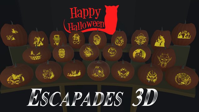 22 carved pumpkin models for halloween 3Dモデル .c4d .max .obj .3ds .fbx .stl .blend 