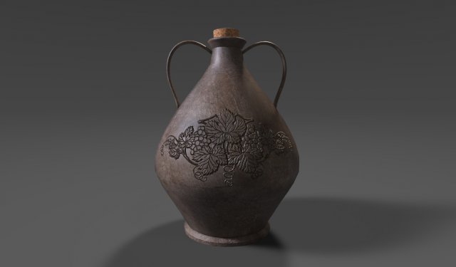 terracotta wine jug Modello 3D .c4d .max .obj .3ds .fbx .stl .blend 