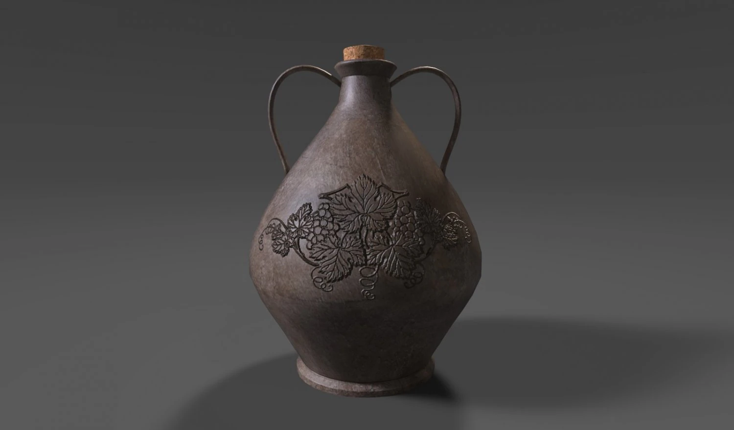 terracotta wine jug 3D Model .c4d .max .obj .3ds .fbx .stl .blend