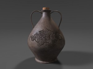 terracotta wine jug 3D Model