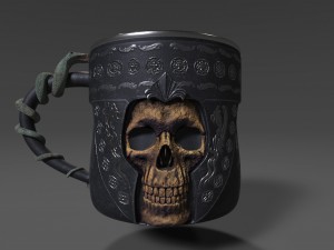 skull mug 3D Model