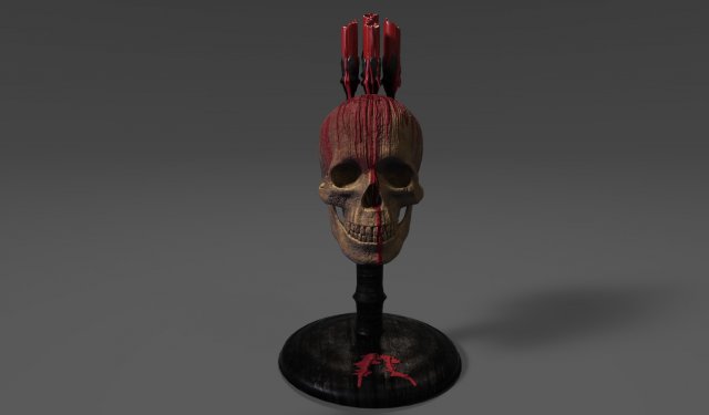 skull candle Model 3D .c4d .max .obj .3ds .fbx .stl .blend 
