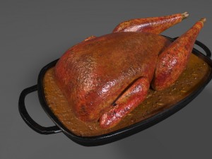 roasted pheasant 3D Model