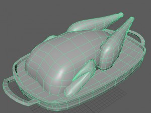 roasted pheasant 3D Model
