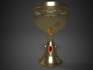 jeweled wine chalice - grail 3D Model