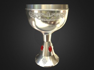 jeweled wine chalice - grail 3D 모델