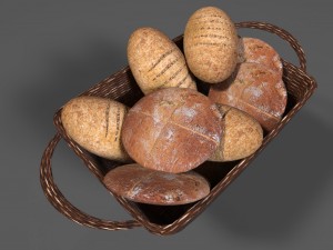 bread basket 3D मॉडल