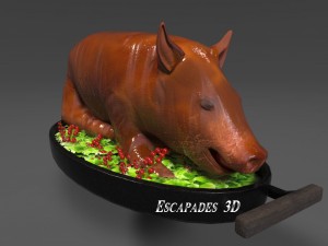 roasted boar -pig 3D Model