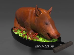 roasted boar -pig 3D Model