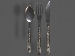 medieval table settings 3D Model
