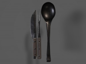 medieval table settings 3D Model